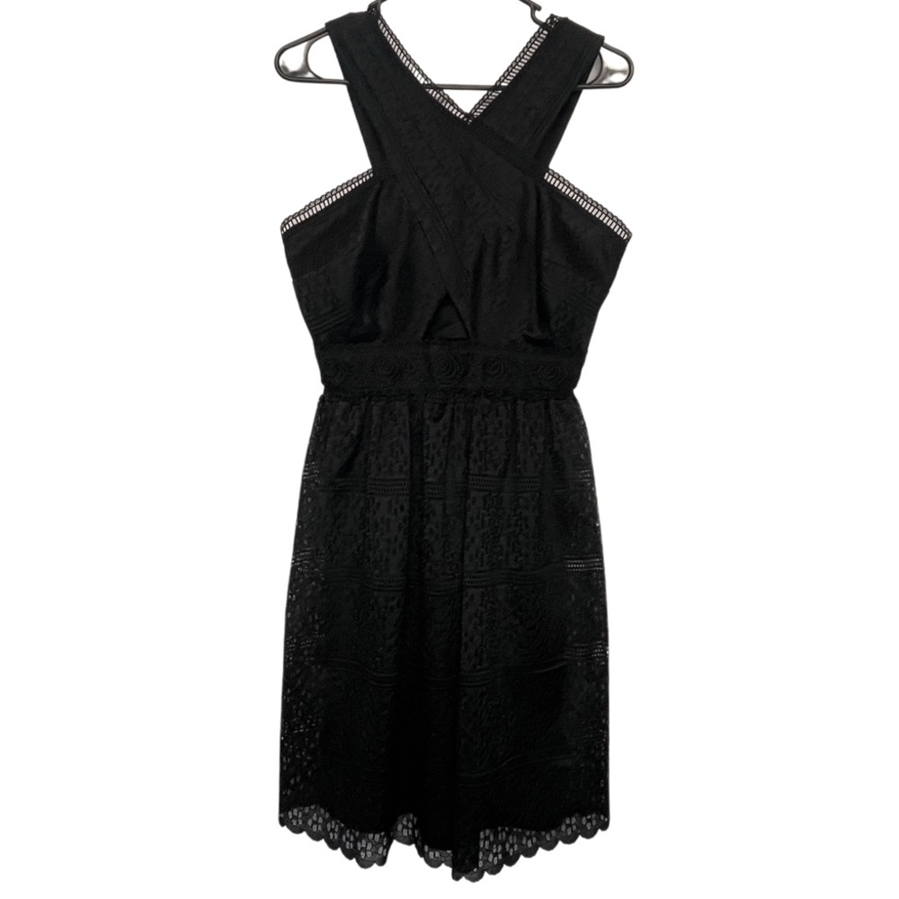 Guess Los Angeles Black Cutout Lace Dress 4